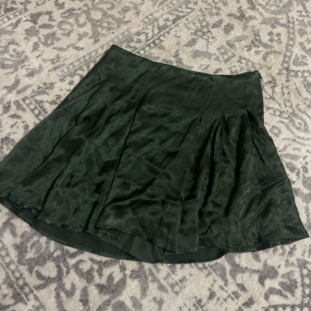 Silk mini skirt